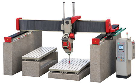 دستگاه cnc سنگ سه محور تک کله مجهز به اسپیندل قدرتمند ISO50 مخصوص تراش روشویی ایستاده و وان حمام سنگی مدل King 33-BH